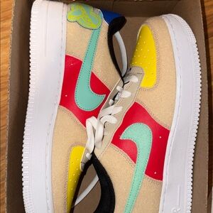 Nike Air Force 1 Low GS 'Multi-Color Velcro'